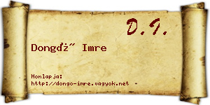 Dongó Imre névjegykártya
