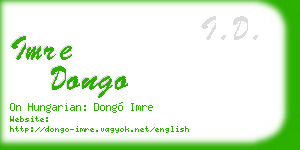 imre dongo business card